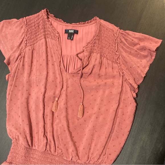 NWOT similar PAIGE dresses are on sale for at least $40!  Nice light peach color - Picture 5 of 7